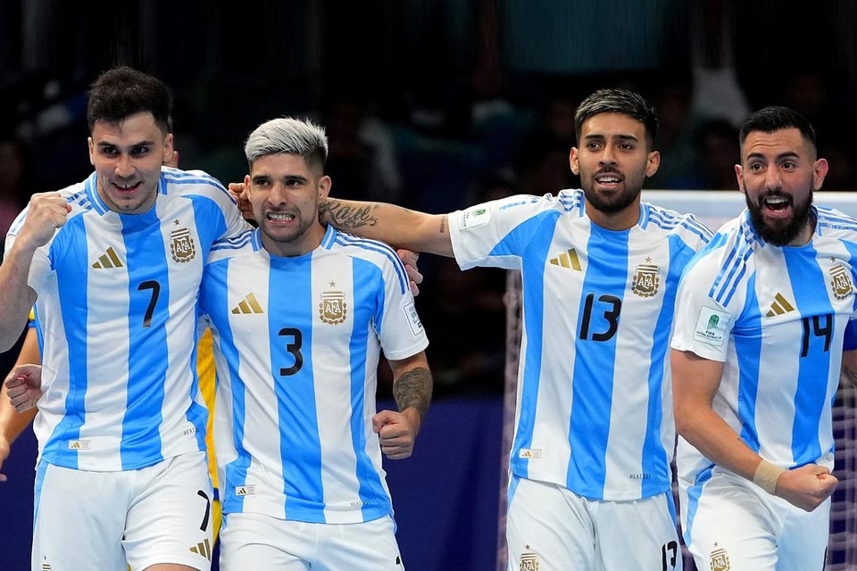 La selección argentina de futsal enfrenta a Francia por las semifinales del Mundial. (Fuente: AFA)