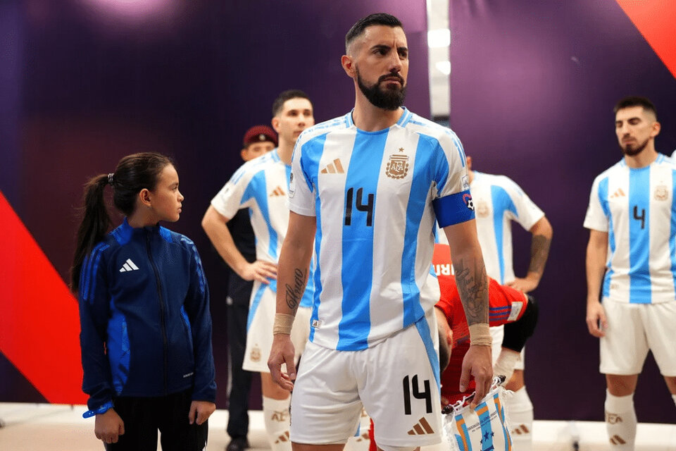 Pablo Taborda, capitán de la Selección Argentina de Futsal (Fuente: AFP)