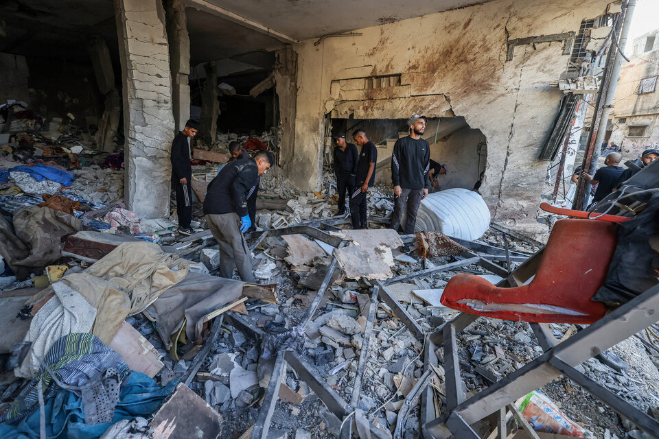 Un edificio en ruinas tras el bombardeo en Tulkarem. (Fuente: AFP)