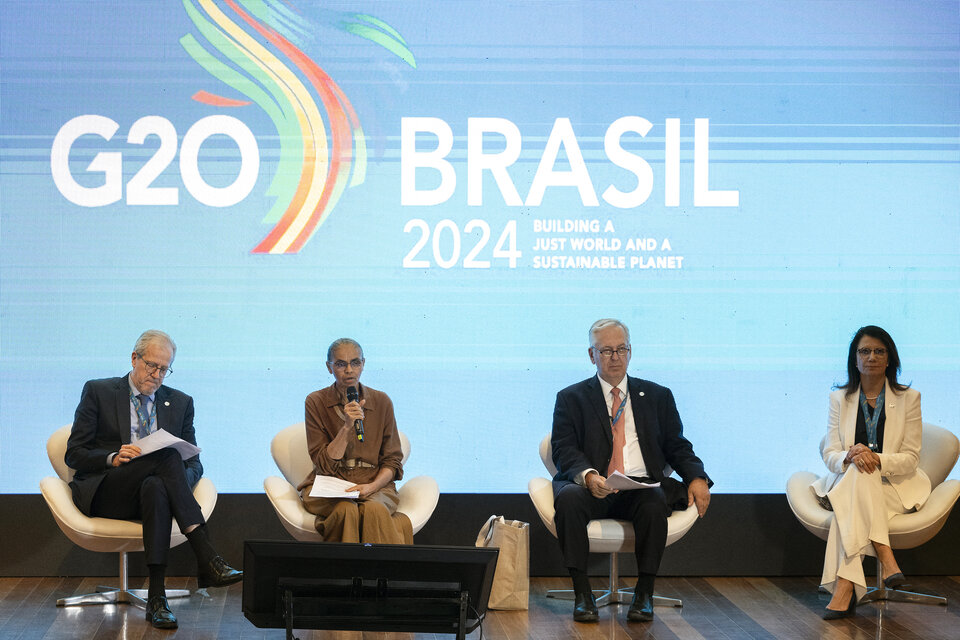 La ministra Marina Silva de Brasil en la reunión del G20. (Fuente: AFP)