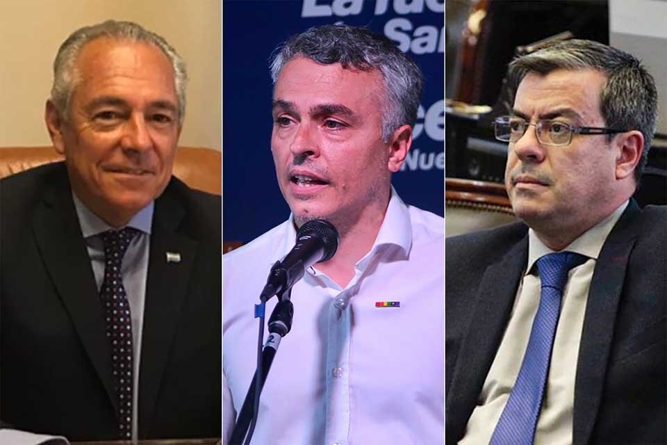 Barletta (UCR), Paulón (PS) y Martínez (PJ) ratificaron el rechazo al veto de Milei. (Fuente: Imagen web)