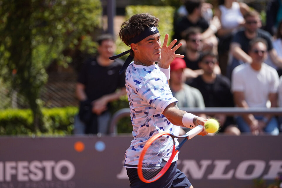 Francisco Comesaña ganó un partido durísimo ante Coria. (Fuente: Prensa Challenger de Buenos Aires)