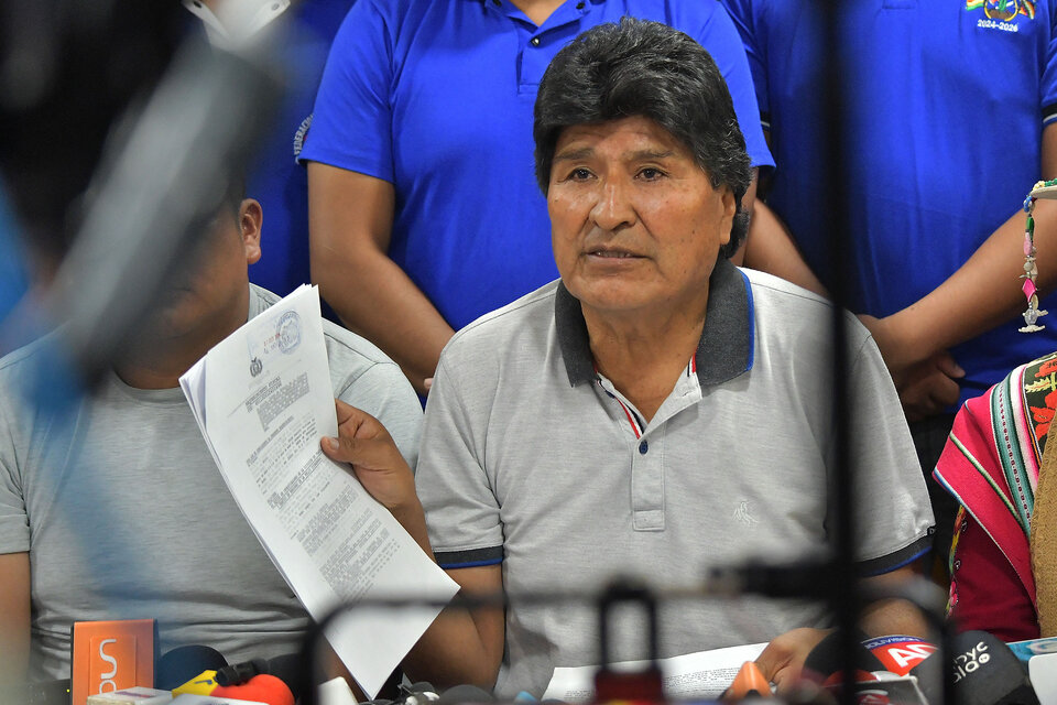 Rueda de prensa de Evo Morales en Cochabamba. (Fuente: EFE)