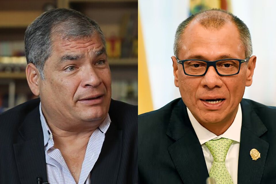 Rafael Correa y Jorge Glas, prohibidos en Estados Unidos. (Fuente: Bernardino Avila)