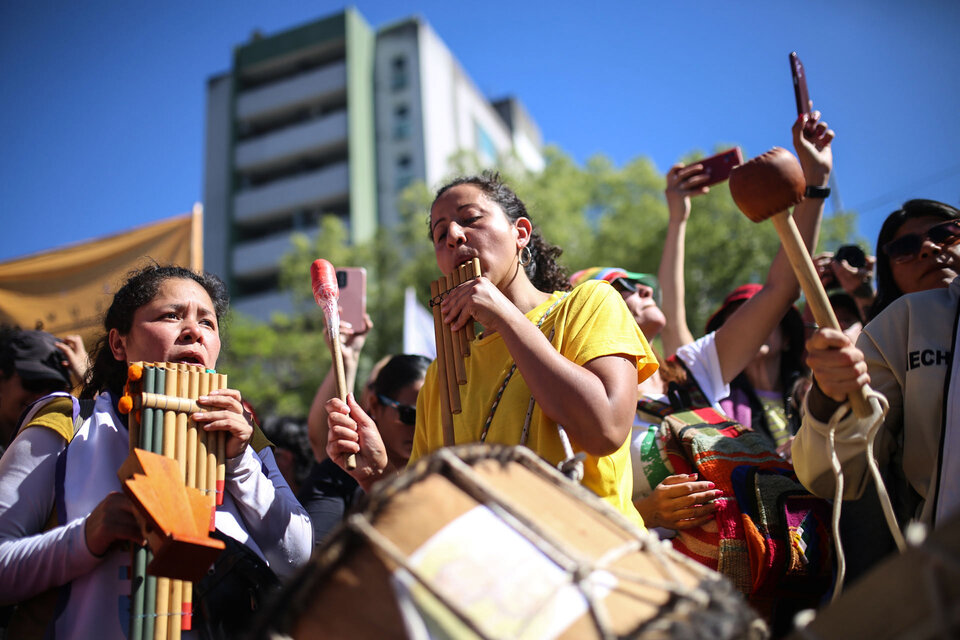 Las bandas de sikuris fueron parte del encuentro.  (Fuente: Archivo)