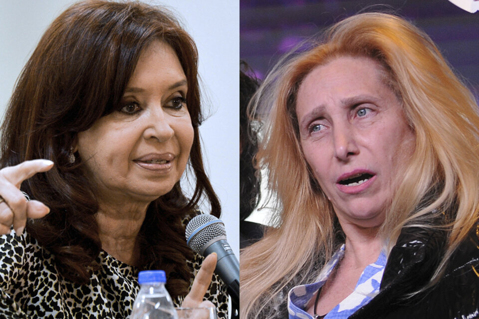 Cristina Kirchner y Karina Milei, una en cada esquina. (Fuente: Archivo)