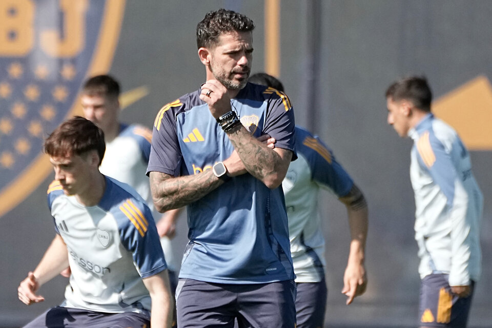 Gago tuvo su segundo día de trabajo al frente del equipo.  (Fuente: Foto Prensa Boca)