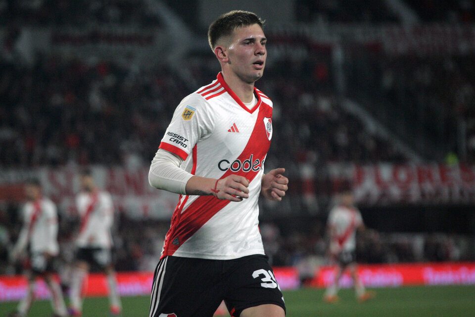 Franco Mastantuono en el estadio de River (Fuente: Alejandro Leiva)