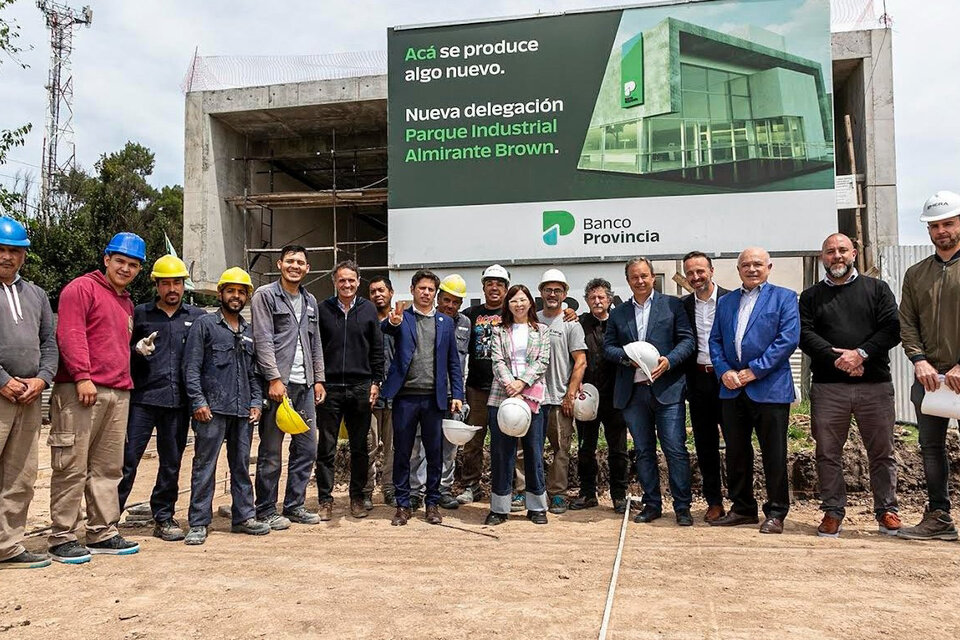 Las obras en la nueva delegación del Parque Industrial de Almirante Brown.  (Fuente: Prensa)