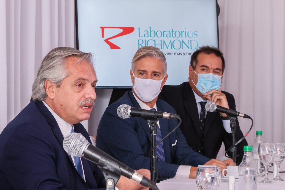 Alberto Fernández: "Es un orgullo que un laboratorio argentino pueda desarrollar una vacuna de esta naturaleza"