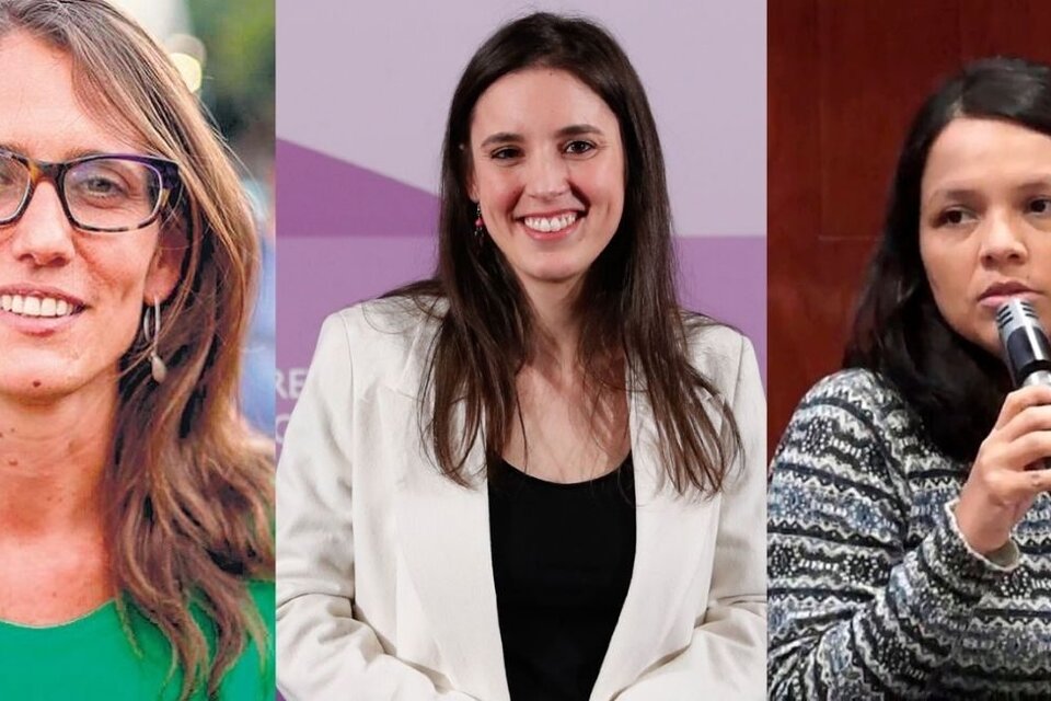 Elizabeth Gómez Alcorta, Irene Montero y Anahí Durand: tres ministras y un desafío
