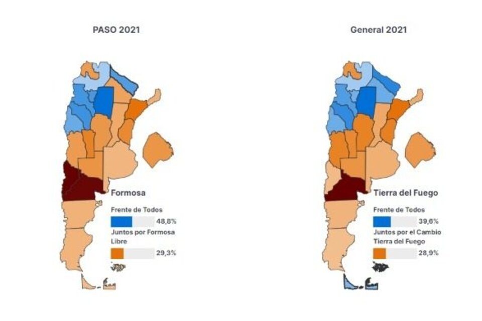 Elecciones 2021: así cambió el mapa electoral de las PASO a las generales