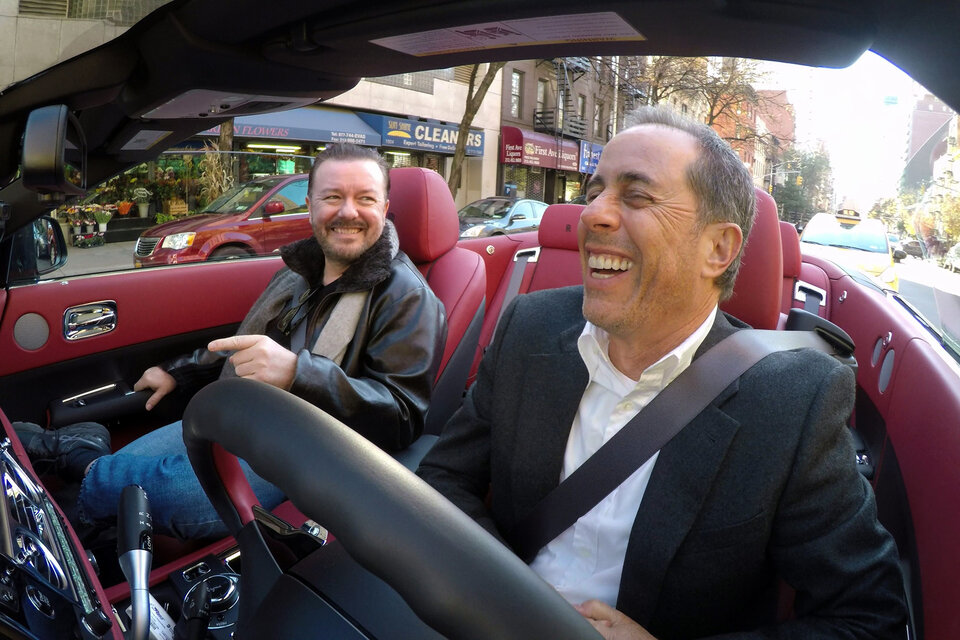 Ricky Gervais y Jerry Seinfeld en Comedians in Cars Getting Coffee.