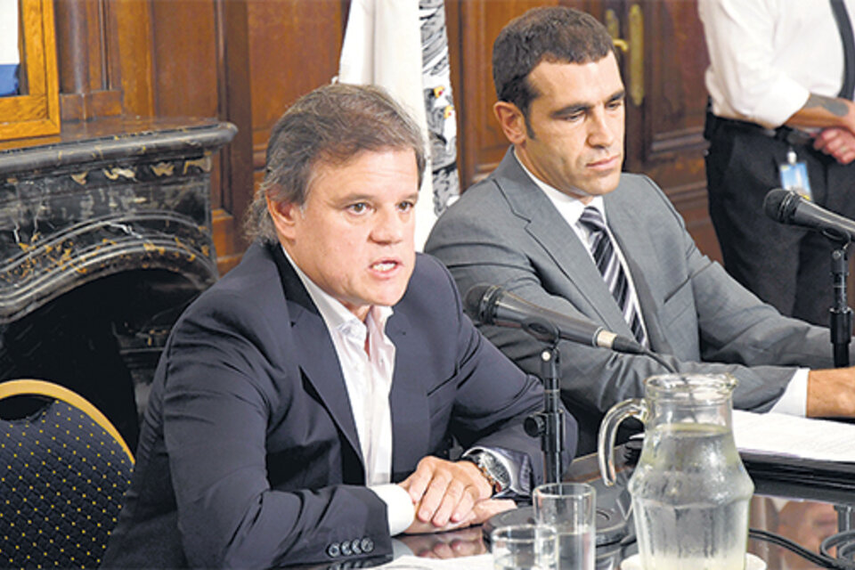 Enrique Sacco y Diego Pirota, durante las audiencias del juicio por la muerte de la periodista.