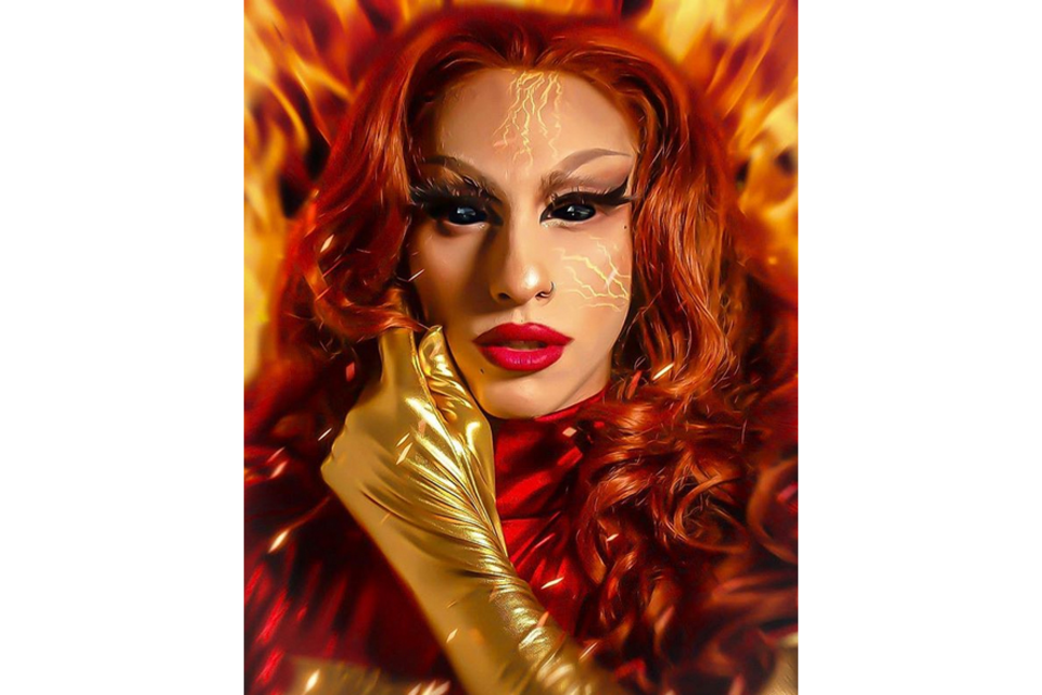 Una representación drag queen de Dyhzy, el personaje creado por Estanislao Fernández.
