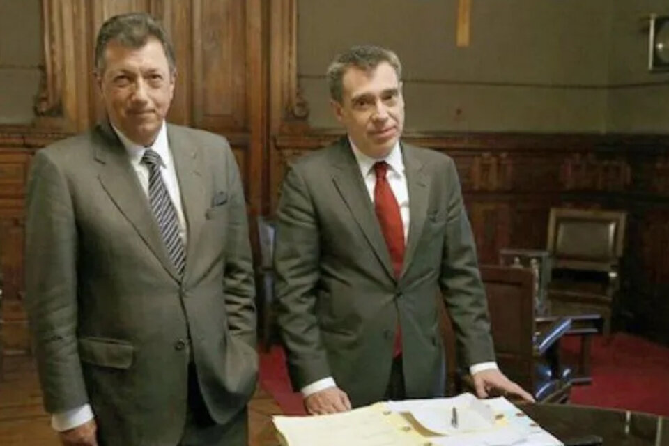 Alberto Dalla Vía y Santiago Corcuera, los integrantes de la Cámara Nacional Electoral. 