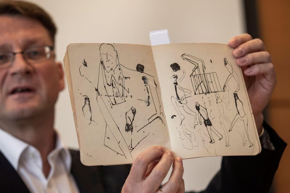 Stefan Litt y los dibujos de Kafka. (Fuente: EFE)