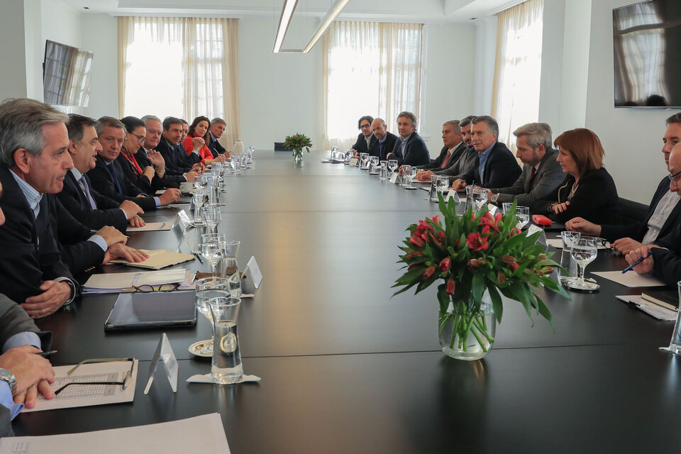 La reunión de ministros y aliados con Macri se hizo en Olivos. (Fuente: Télam)