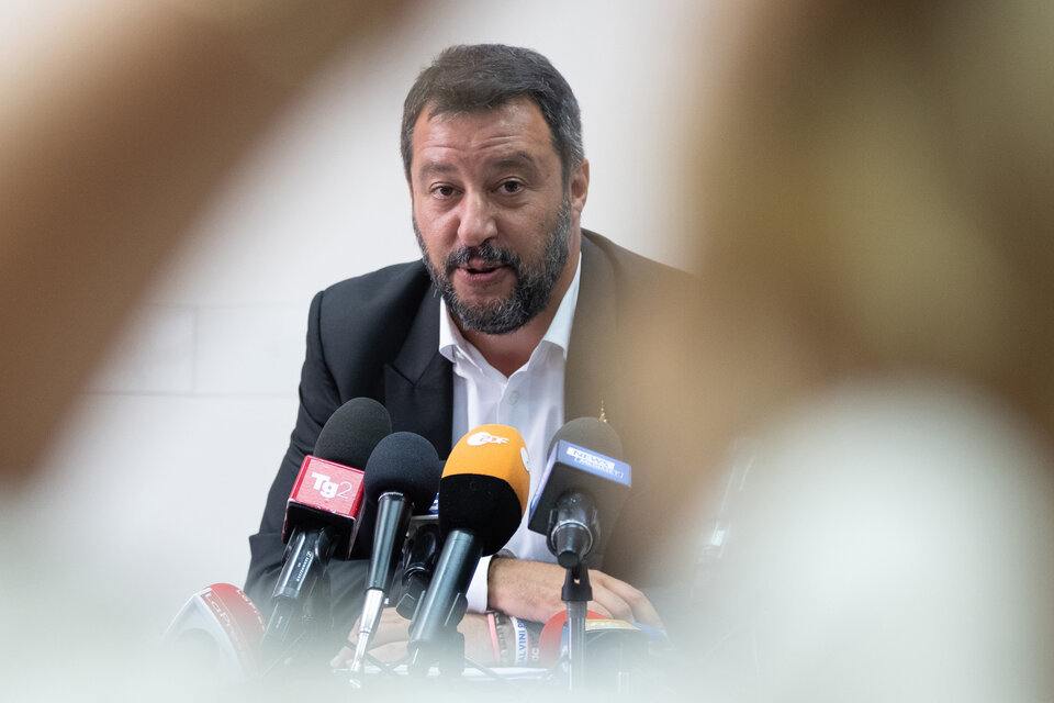 Salvini impulsó la moción de desconfianza contra el premier Conte.  (Fuente: AFP)