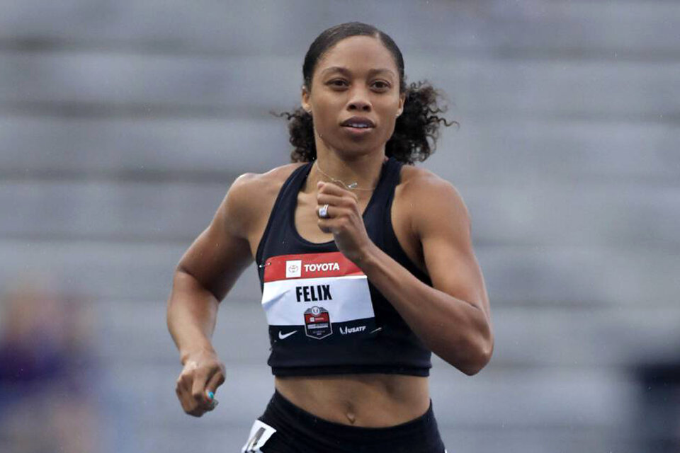 La atleta olímpica Allyson Felix. (Fuente: AFP)