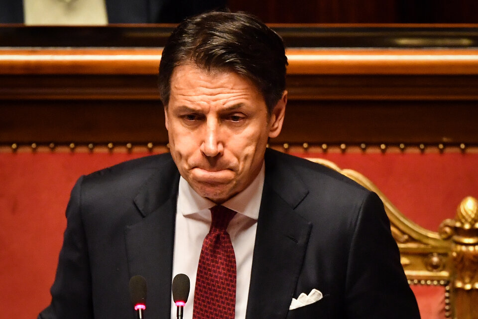 Giuseppe Conte formalizará su renuncia ente el presidente de Italia, Sergio Mattarella. (Fuente: AFP)