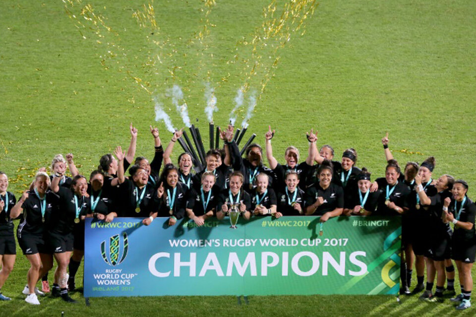 Nueva Zelanda festeja el titulo del Mundial 2017 (Fuente: AFP)