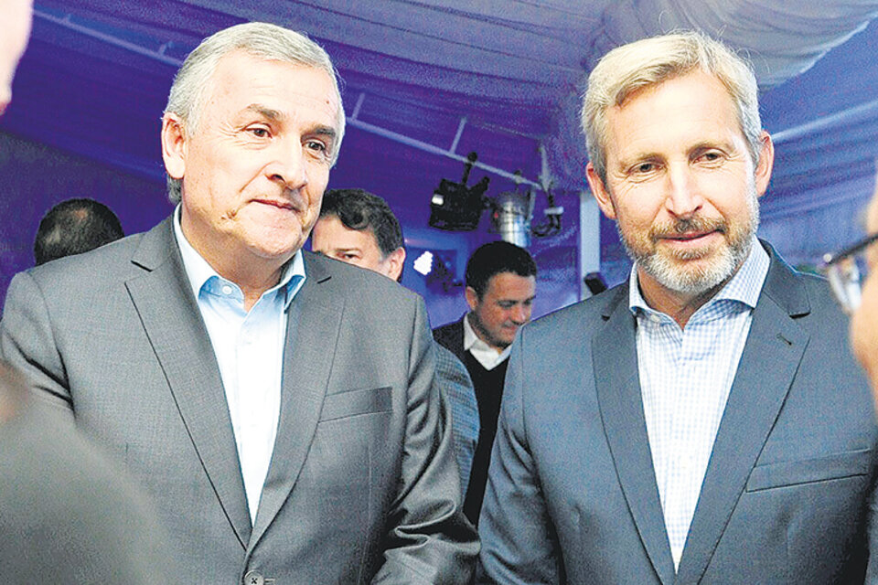 El gobernador de Jujuy, Gerardo Morales, y el ministro del Interior, Rogelio Frigerio. (Fuente: NA)