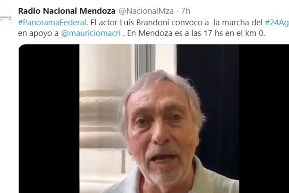 El tuiteo de la filial mendocina de Nacional no acercaría a la radio pública a la excelencia de la BBC deseada por Hernán Lombardi.  (Fuente: Twitter)