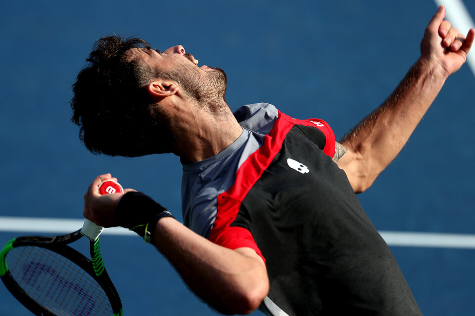 Lóndero batió al estadounidense Querrey en su debut en el US Open. (Fuente: AFP)