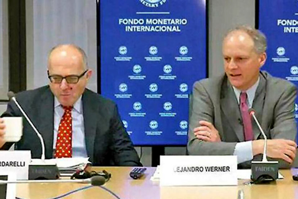 Alejandro Werner, director, y Roberto Cardarelli, titular de la misión del FMI.