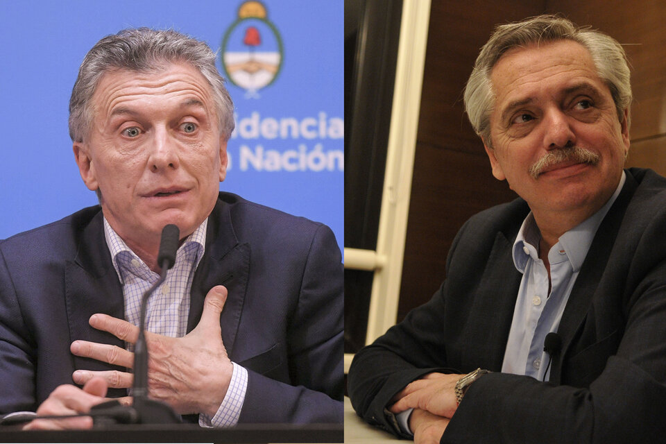 Mauricio Macri y Alberto Fernández, enfrentados por la crisis.