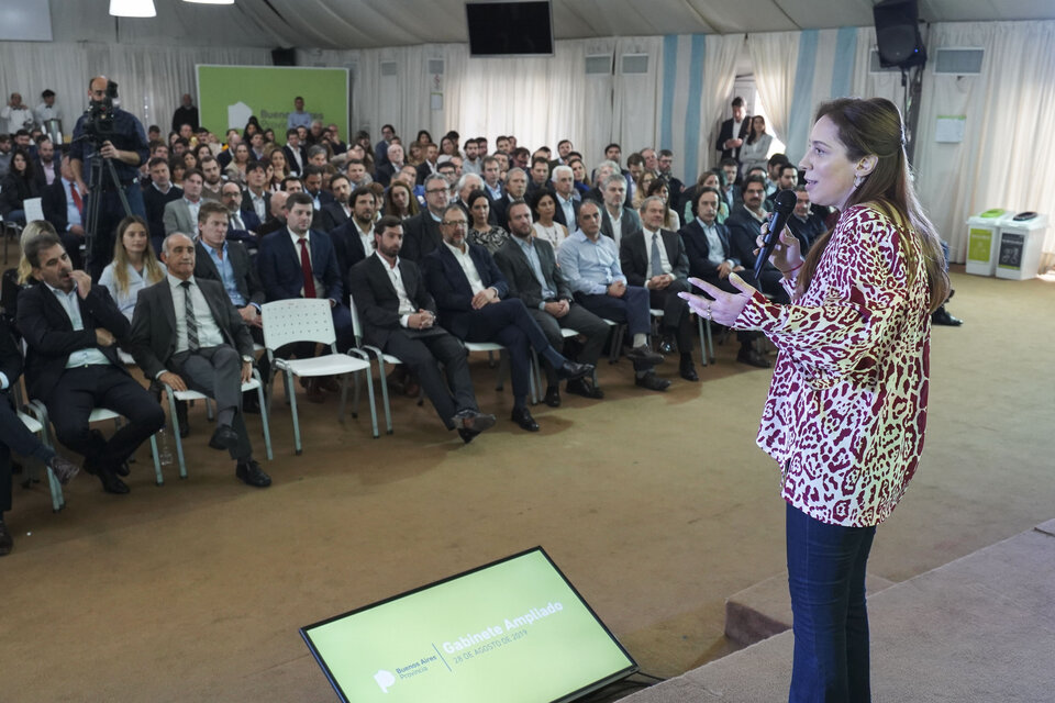 María Eugenia Vidal encabezó un encuentro con 300 funcionarios de su gobierno. (Fuente: Télam)