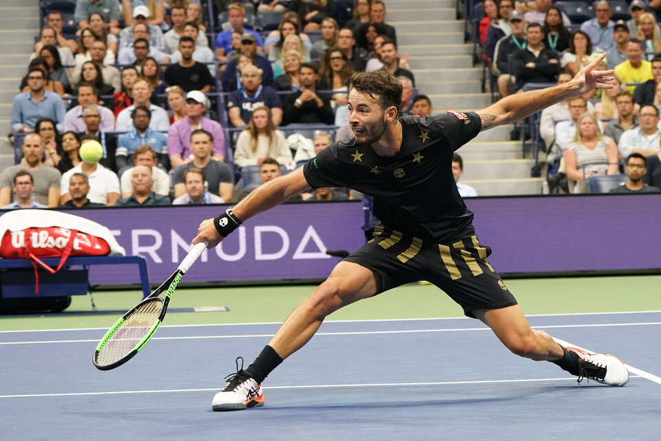 Lóndero luchó pero cayó ante el favorito Djokovic. (Fuente: AFP)