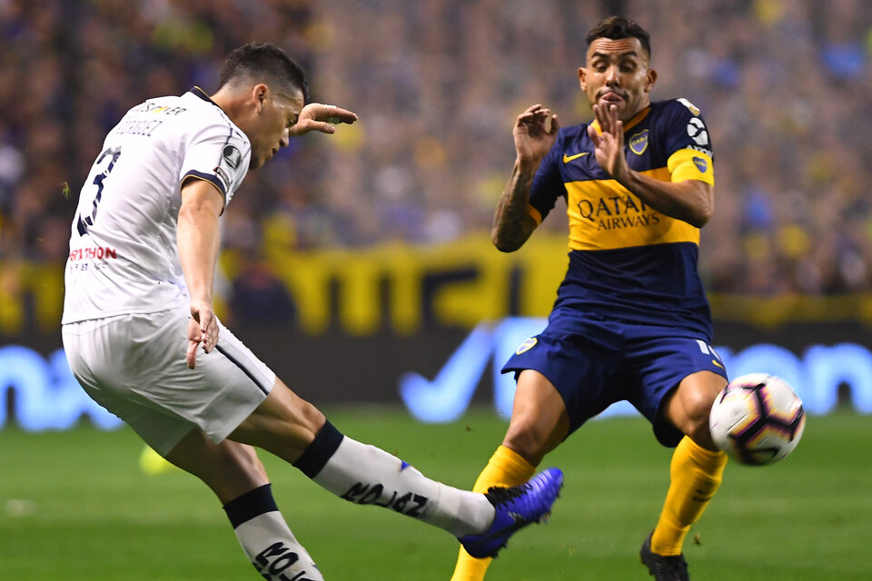 Carlos Tevez jugó todos los minutos del 0-0 de Boca con Liga de Quito. (Fuente: Télam)