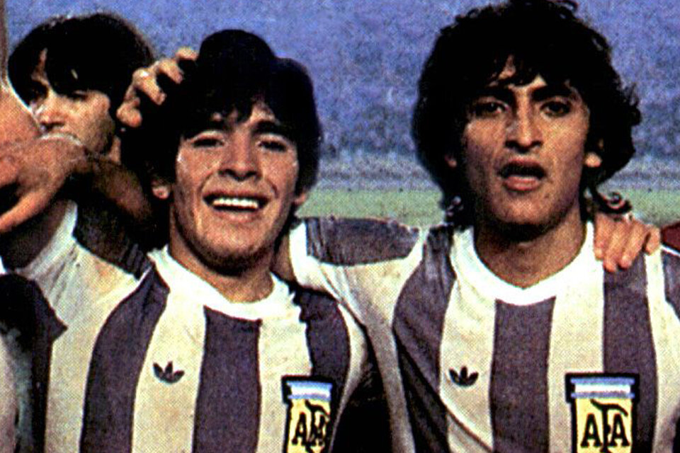 Diego Maradona y Ramón Díaz, dos de las figuras del Campeón del '79. 