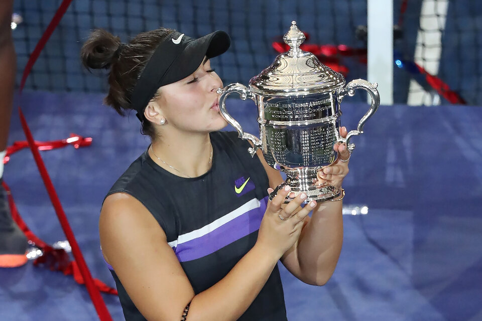 Bianca Andreescu, de 19 años, campeona en el US Open.