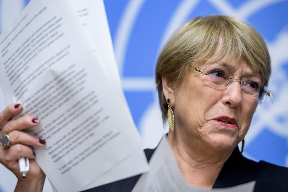 Bachelet, alta comisionada de la ONU para los Derechos Humanos.   (Fuente: AFP)