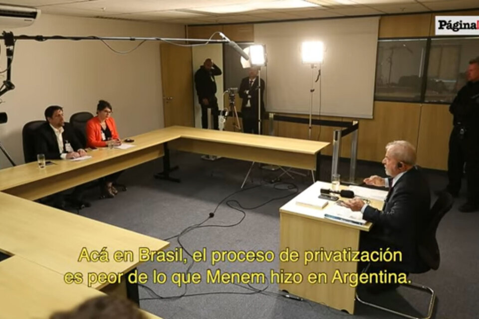 Lula durante la entrevista con Página/12, la primera que concede a un medio argentino.