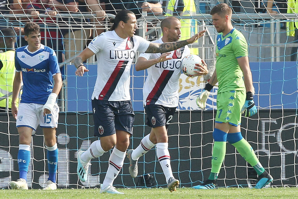 Palacio, autor del segundo gol de Bologna. (Fuente: EFE)