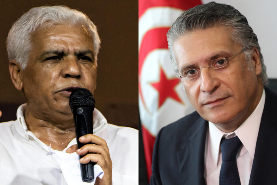 El jurista Said y el magnate Karoui disputarían la segunda vuelta.  (Fuente: AFP)