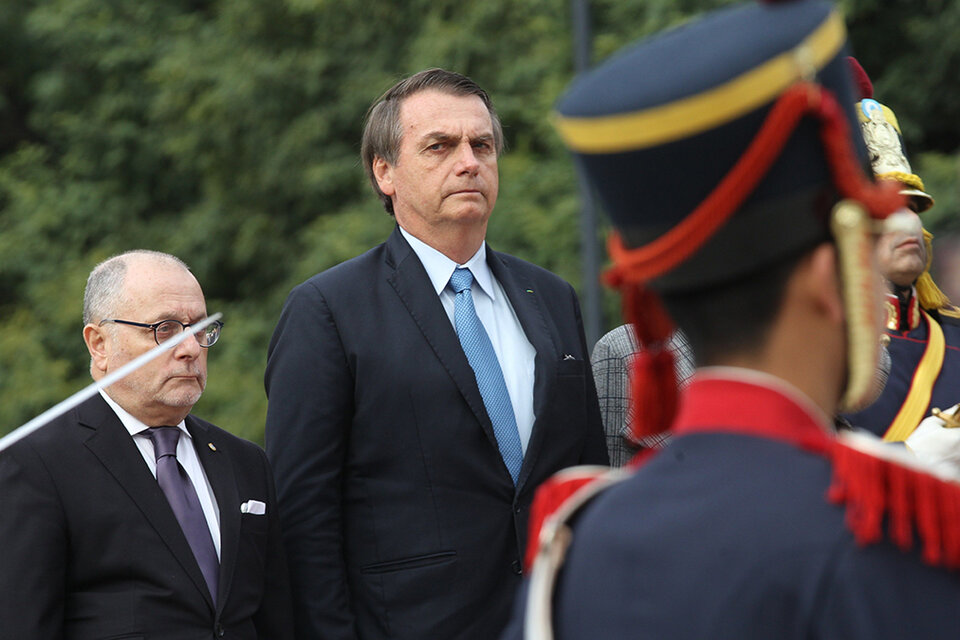 Jair Bolsonaro en su visita oficial a Argentina.
