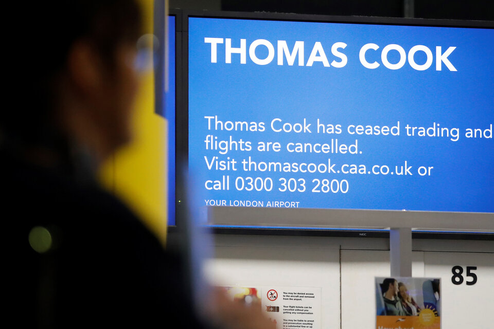 La empresa Thomas Cook empezó a operar hace 178 años y es la más antigua del mundo en su rubro. (Fuente: AFP)