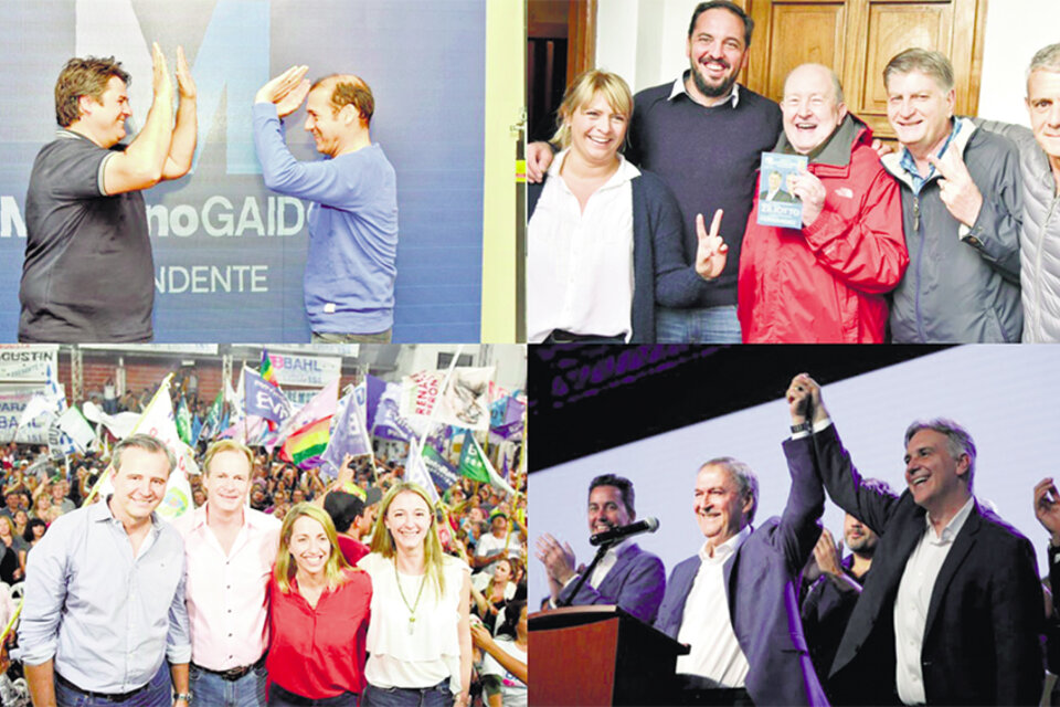 Los triunfadores en las elecciones en Neuquén, Santa Rosa, Paraná y Córdoba, que perdió el macrismo. 