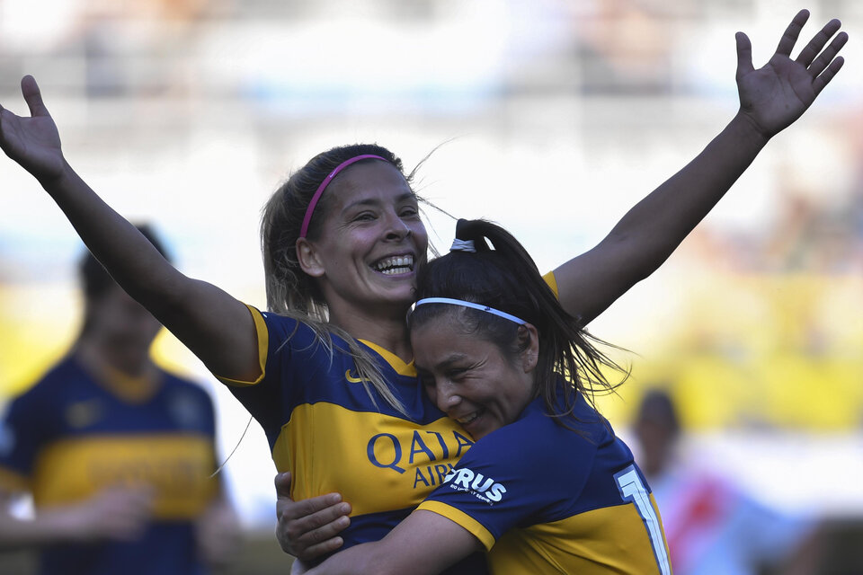 Fanny Rodríguez, ex River, fue la goleadora de Boca con tres tantos. (Fuente: AFP)