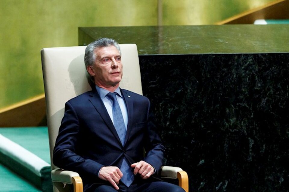 Macri, en la ONU, minutos antes de dar su discurso. (Fuente: EFE)