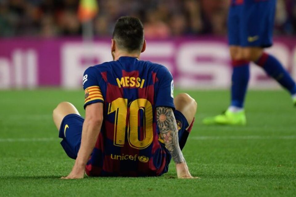 Messi va de lesión en lesión en el inicio de la 2019-2020. (Fuente: AFP)