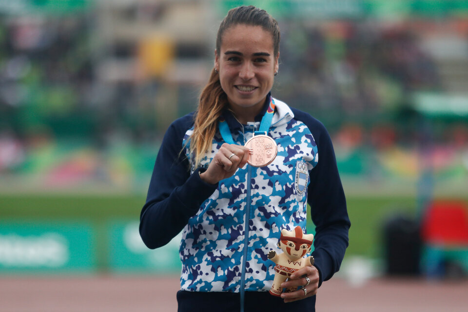 Belén Casetta, con su medalla de bronce en los Panamericanos de Lima 2019. (Fuente: Juegos Panamericanos)