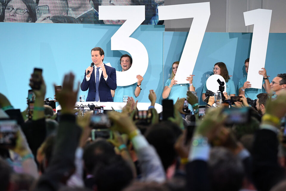 Sebastian Kurz ganó las elecciones pero deberá pactar una alianza.  (Fuente: AFP)