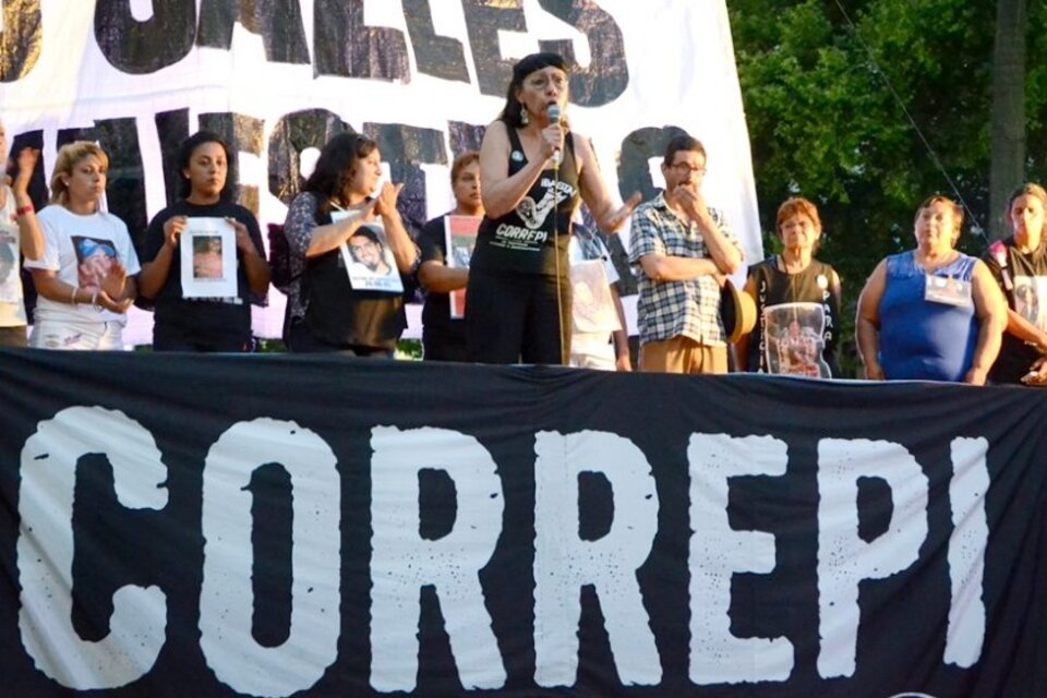 María del Carmen Verdú, una de las fundadoras de Correpi, cuando pidió el sobreseimiento de los manifestantes detenidos en la marcha por Santiago Maldonado