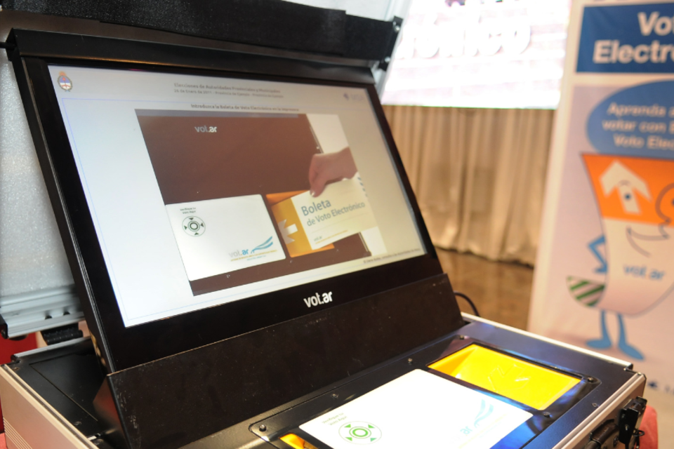 Se usa el sistema de voto electrónico (Fuente: Gobierno de Salta)